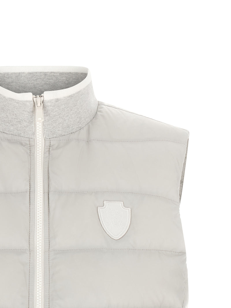 Brunello Cucinelli Gilet Sans Manches en Polyester Gris