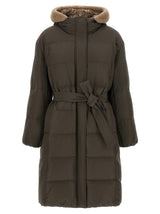 Manteau bicolore en coton Brunello Cucinelli