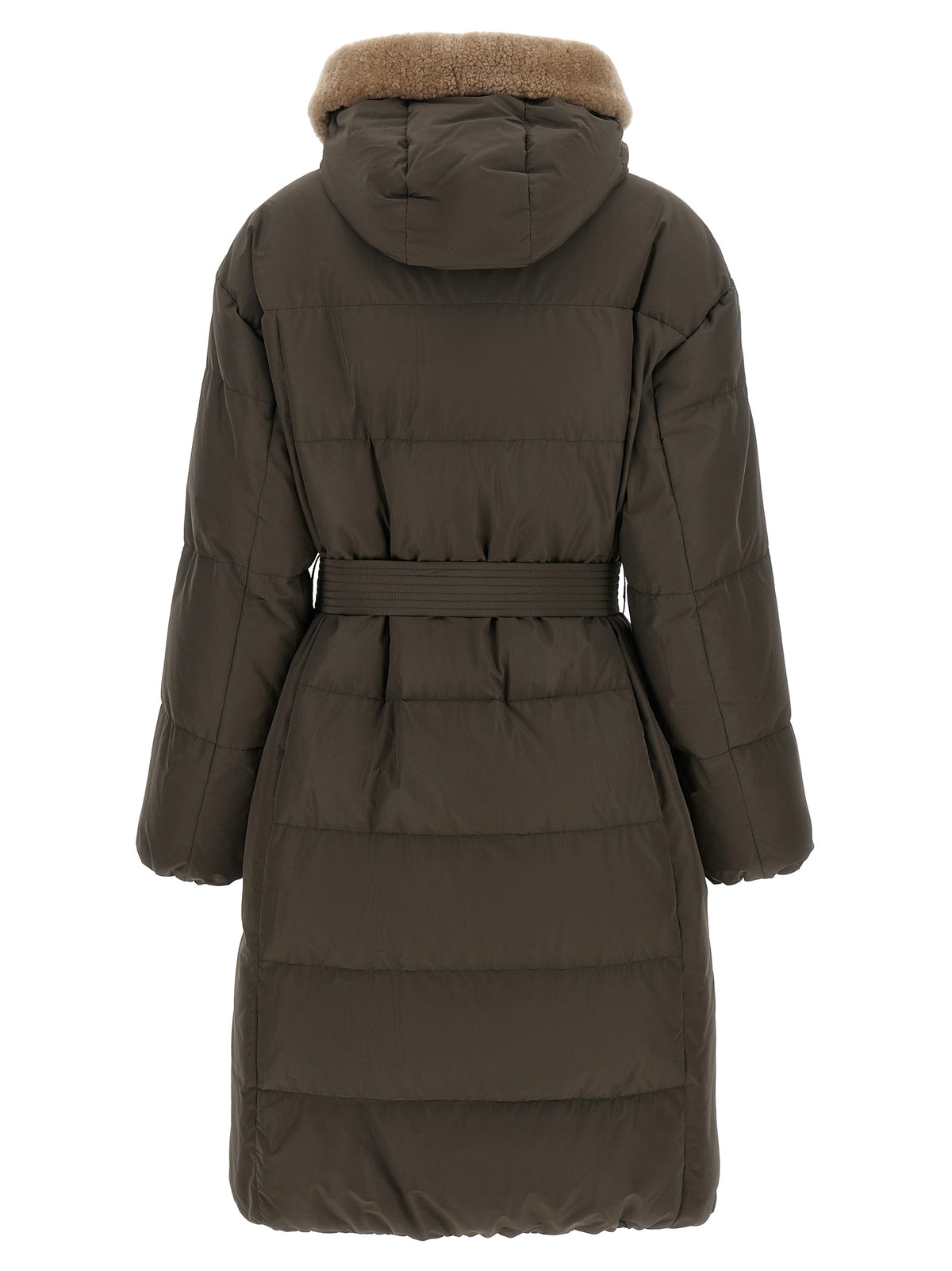 Manteau bicolore en coton Brunello Cucinelli