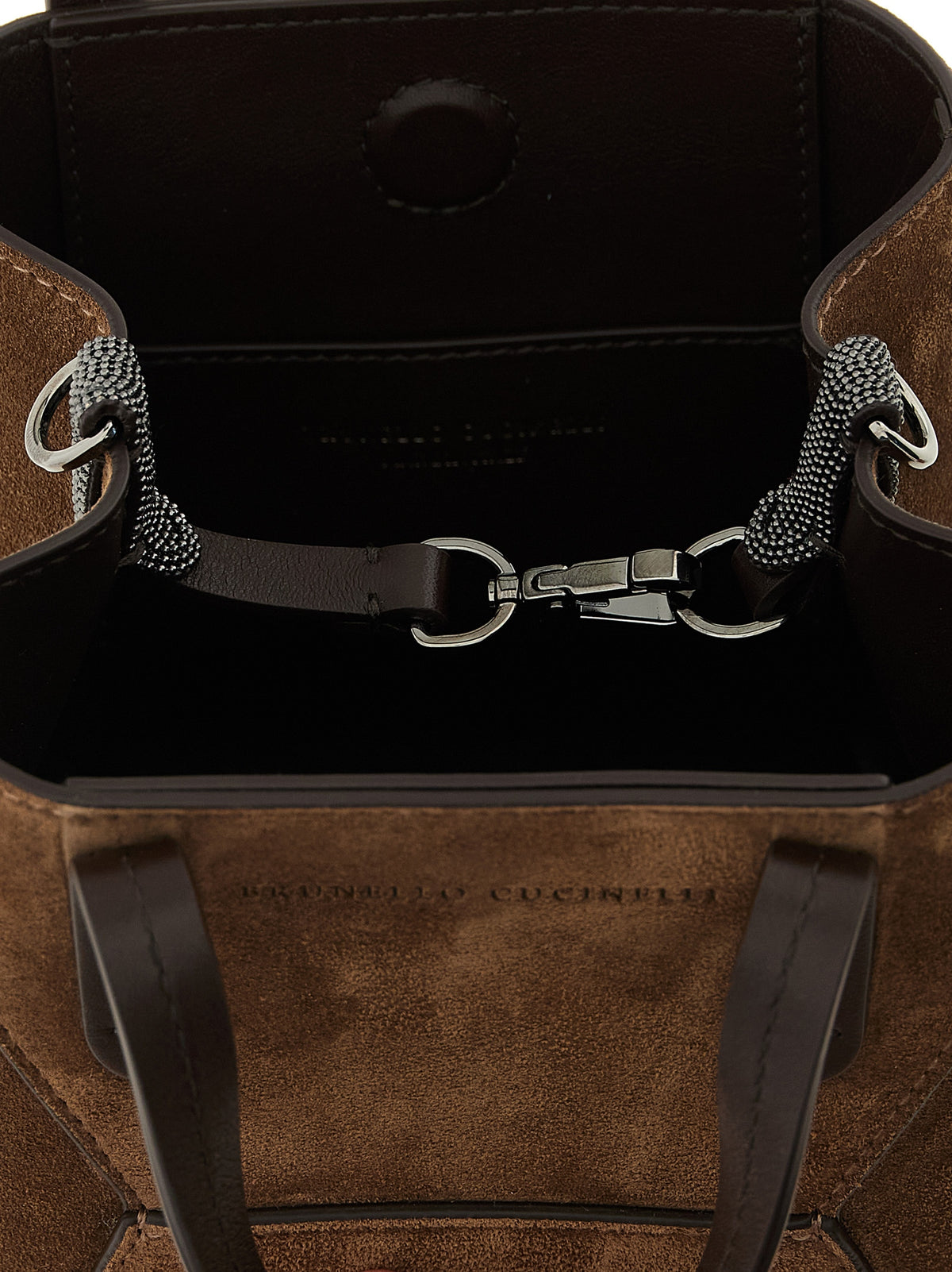 Sac à main Brunello Cucinelli en cuir de veau marron