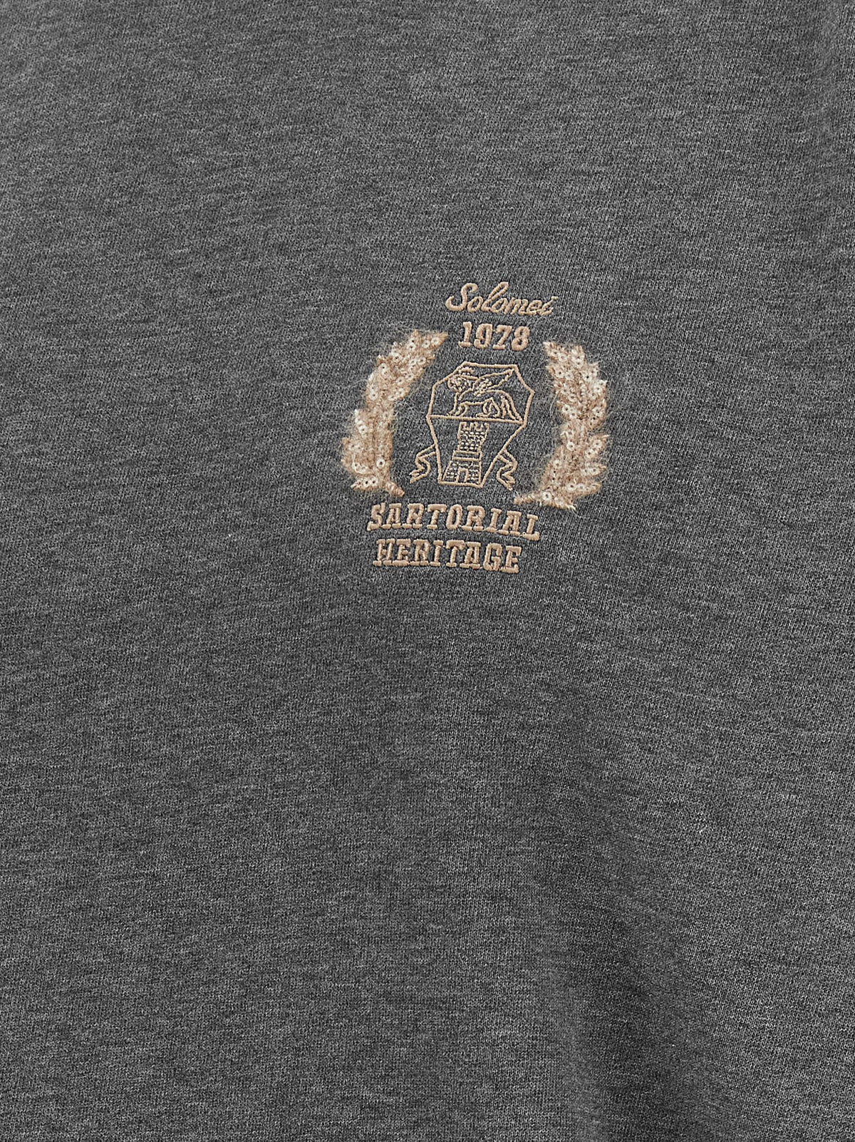 Sweat-shirt en coton gris Brunello Cucinelli