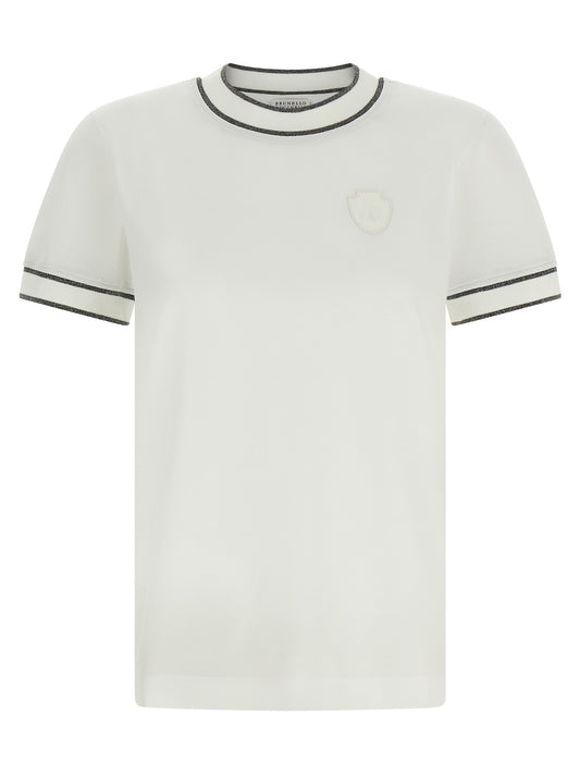 T-shirt en coton blanc Brunello Cucinelli