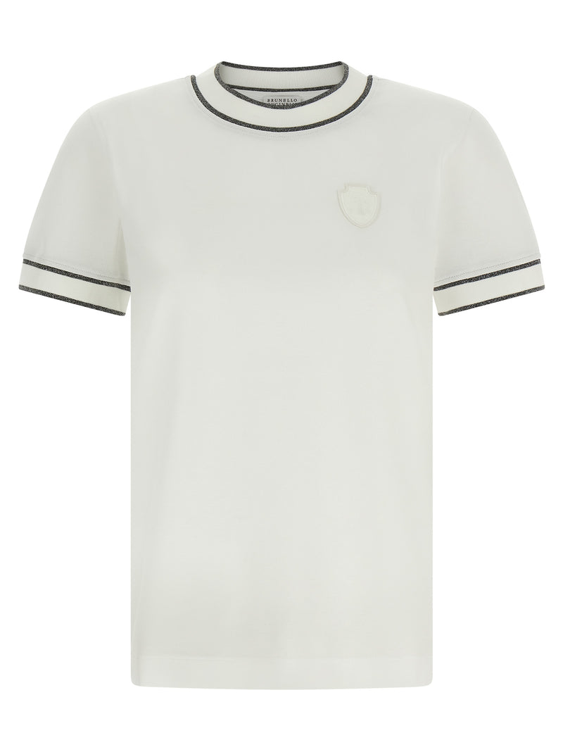 T-shirt en coton blanc Brunello Cucinelli