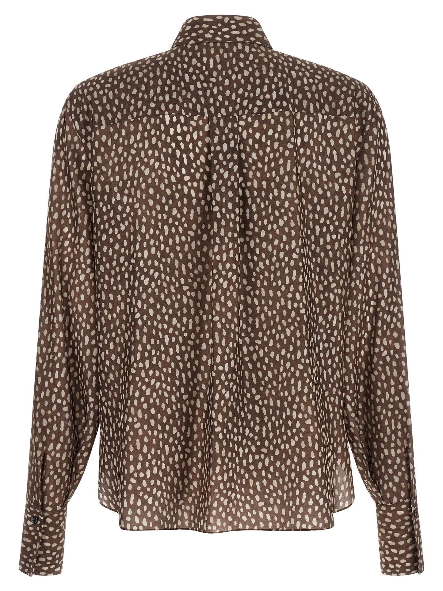 Brunello Cucinelli Brown Silk Blouse