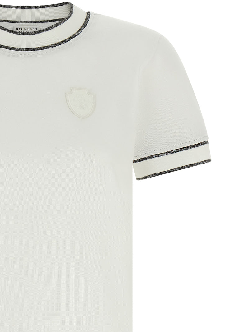T-shirt en coton blanc Brunello Cucinelli