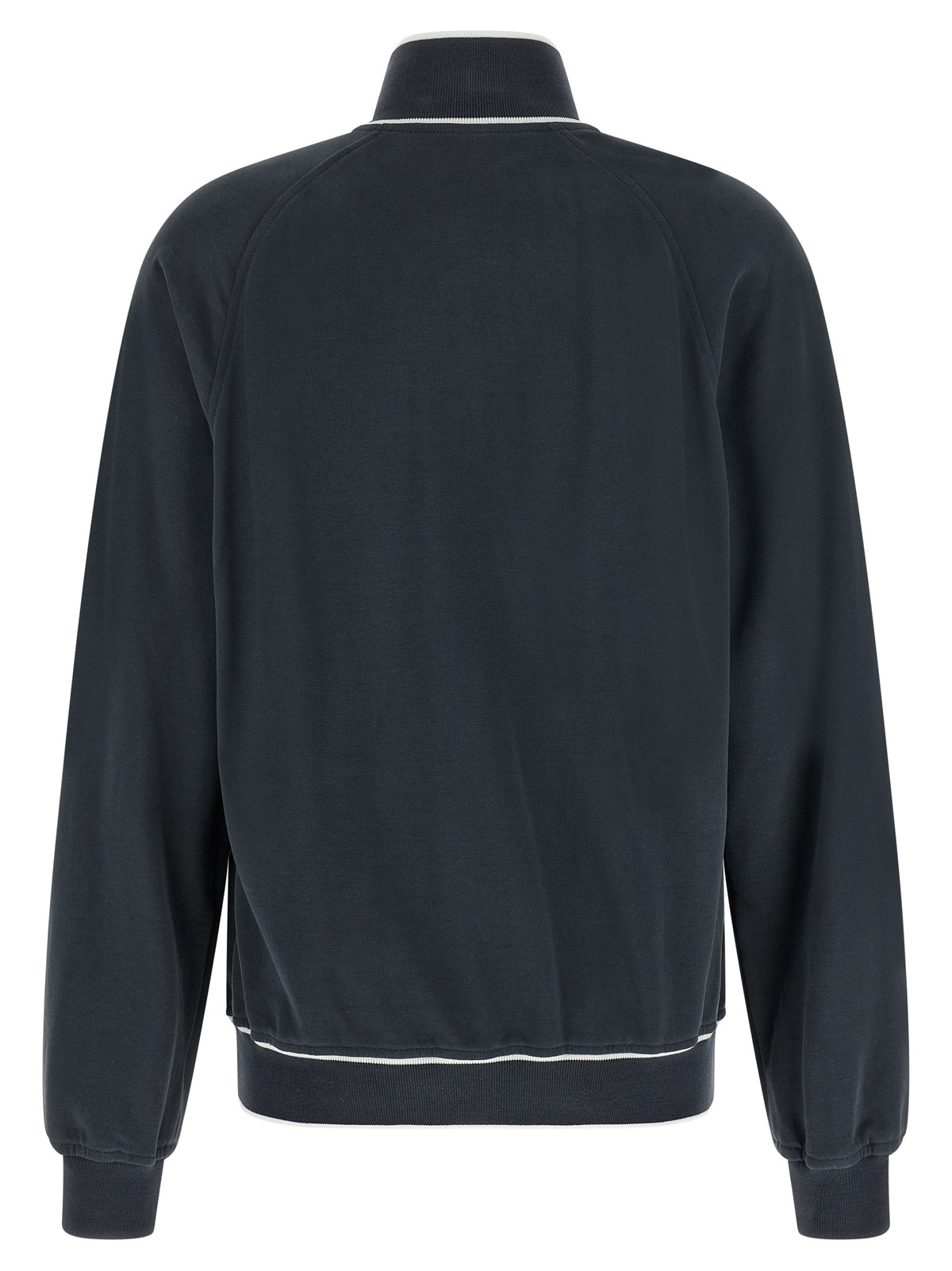 Sweat-shirt en coton bleu Brunello Cucinelli