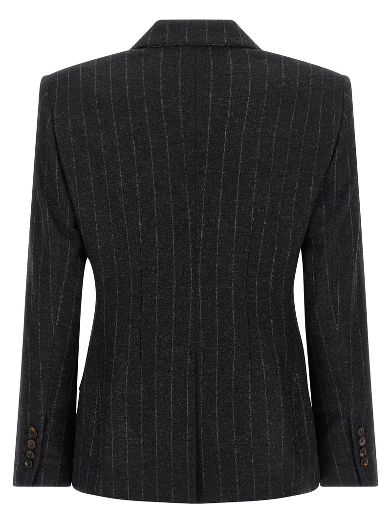 Veston Brunello Cucinelli en laine vierge grise