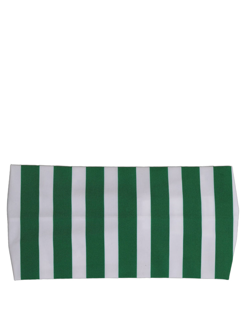 Bandeau Dolce & Gabbana en nylon rayé vert et blanc taille unique