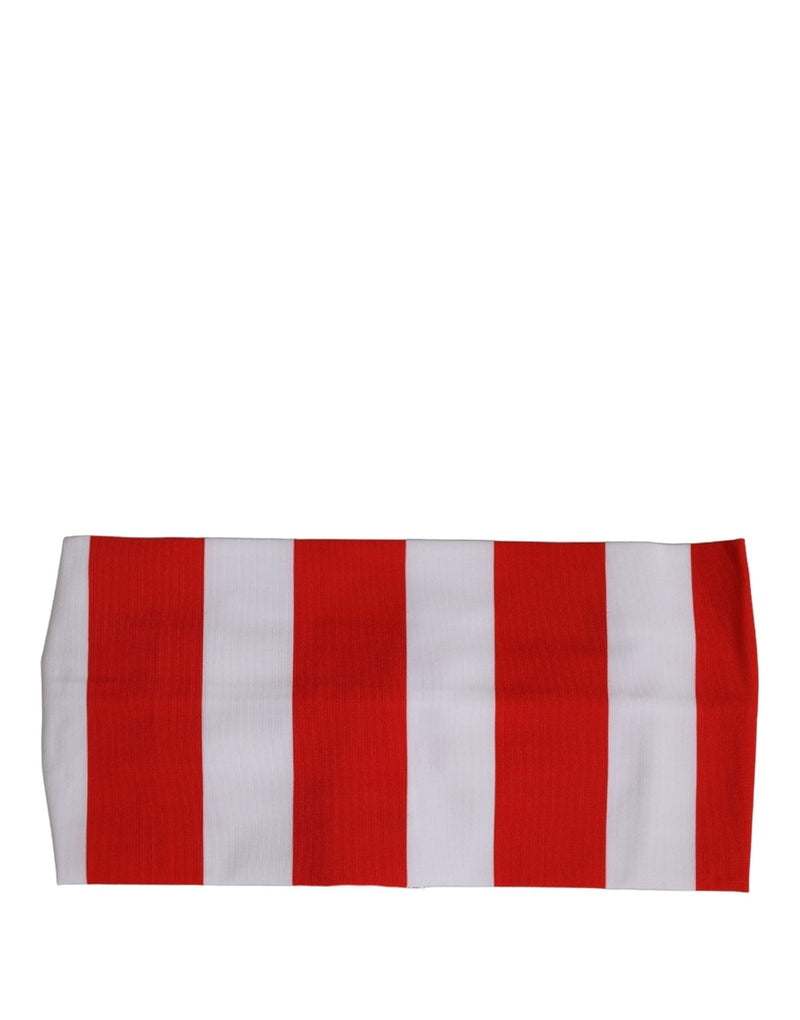 Bandeau Dolce & Gabbana en nylon rayé rouge et blanc taille unique
