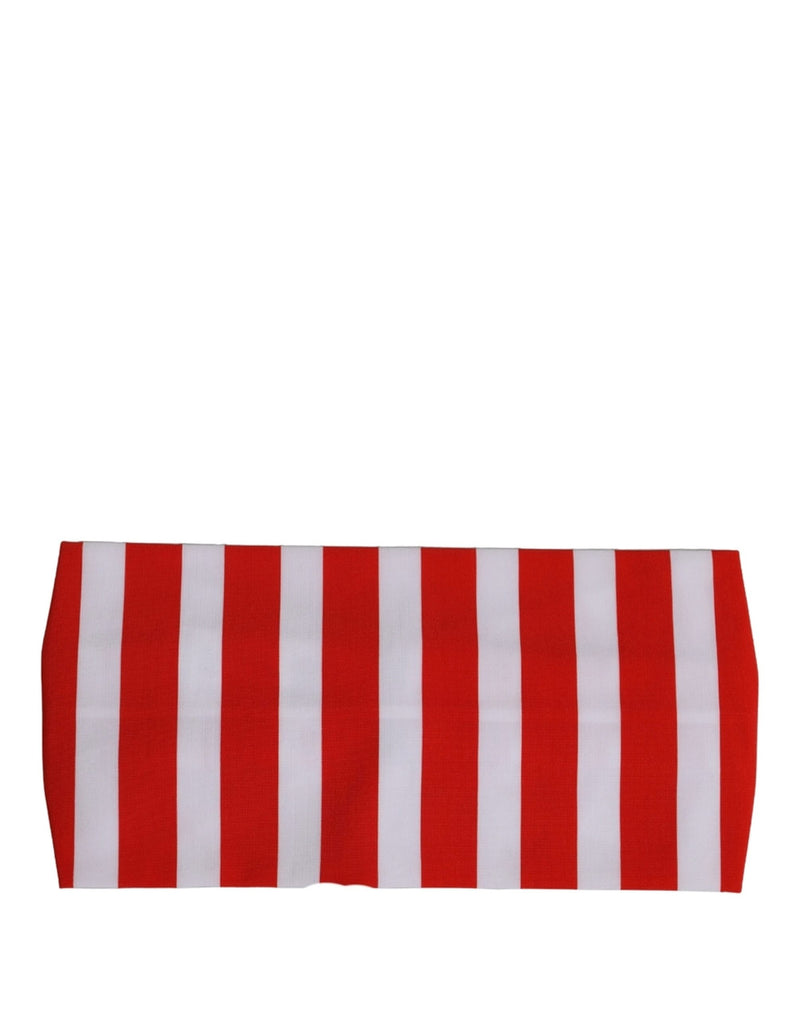 Bandeau Dolce & Gabbana en nylon rayé rouge et blanc taille unique