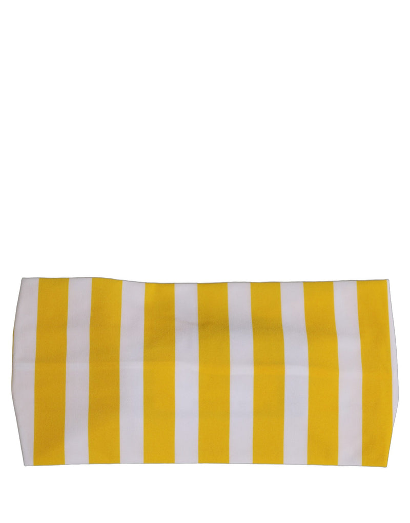 Bandeau Dolce & Gabbana en nylon rayé jaune et blanc, taille unique