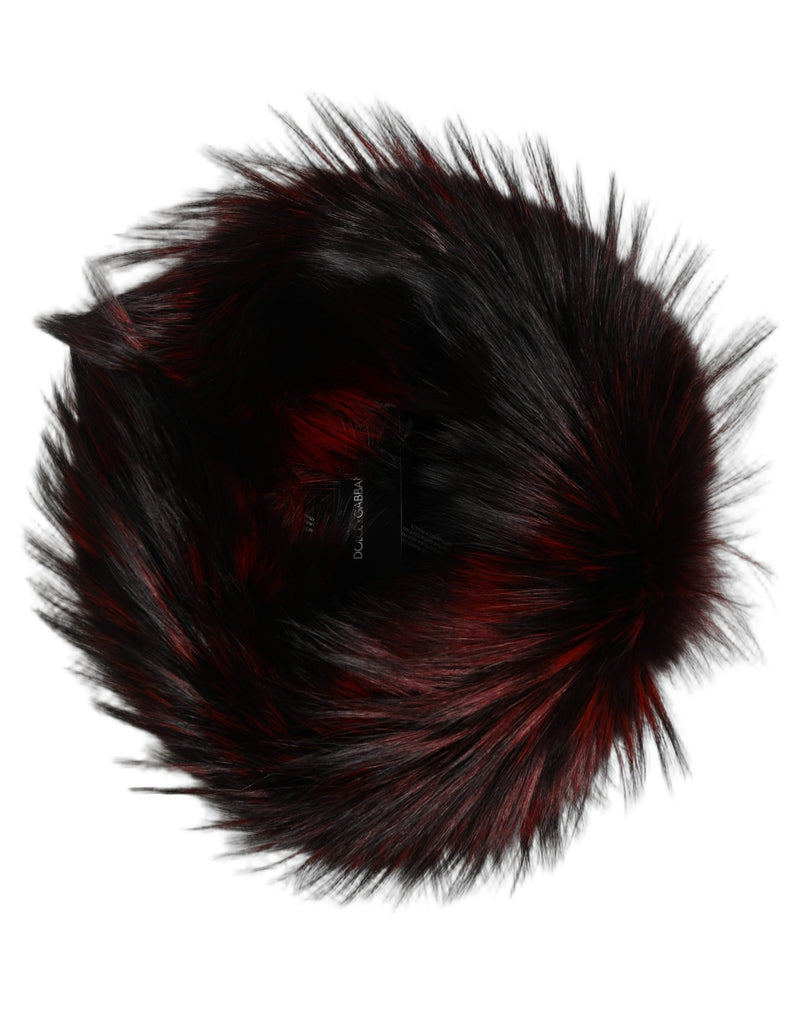 Dolce & Gabbana Chapeau cloche en fourrure de vison de renard roux pour femme