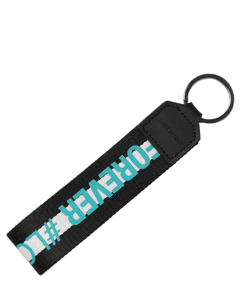 Porte-clés en laiton et polyester multicolore avec logo Dolce &amp; Gabbana