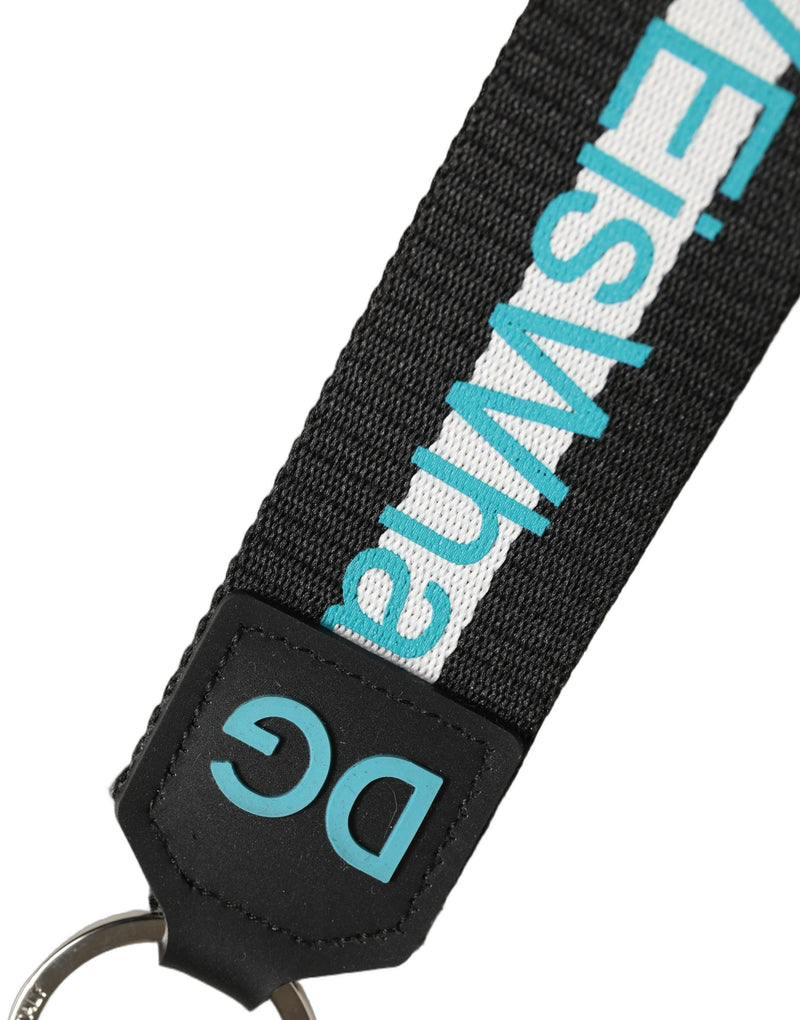 Porte-clés en laiton et polyester multicolore avec logo Dolce &amp; Gabbana