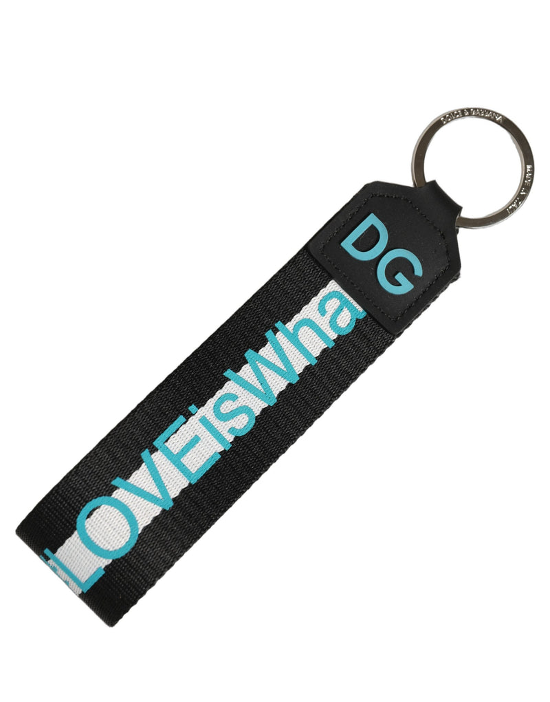 Porte-clés en laiton et polyester multicolore avec logo Dolce &amp; Gabbana
