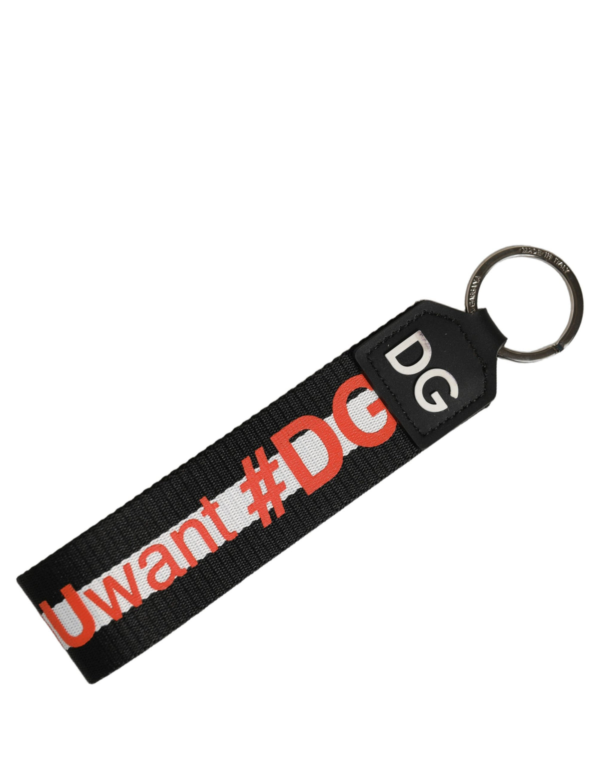 Porte-clés en laiton et polyester multicolore avec logo Dolce &amp; Gabbana