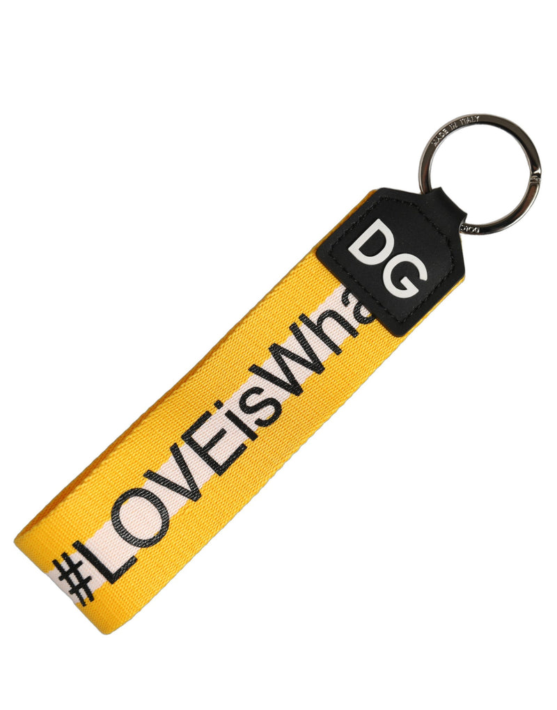 Porte-clés en laiton en polyester avec logo multicolore Dolce & Gabbana