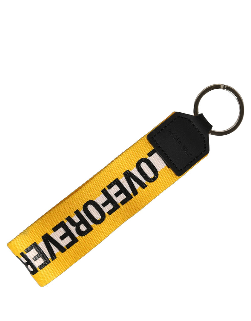 Porte-clés en laiton en polyester avec logo multicolore Dolce & Gabbana