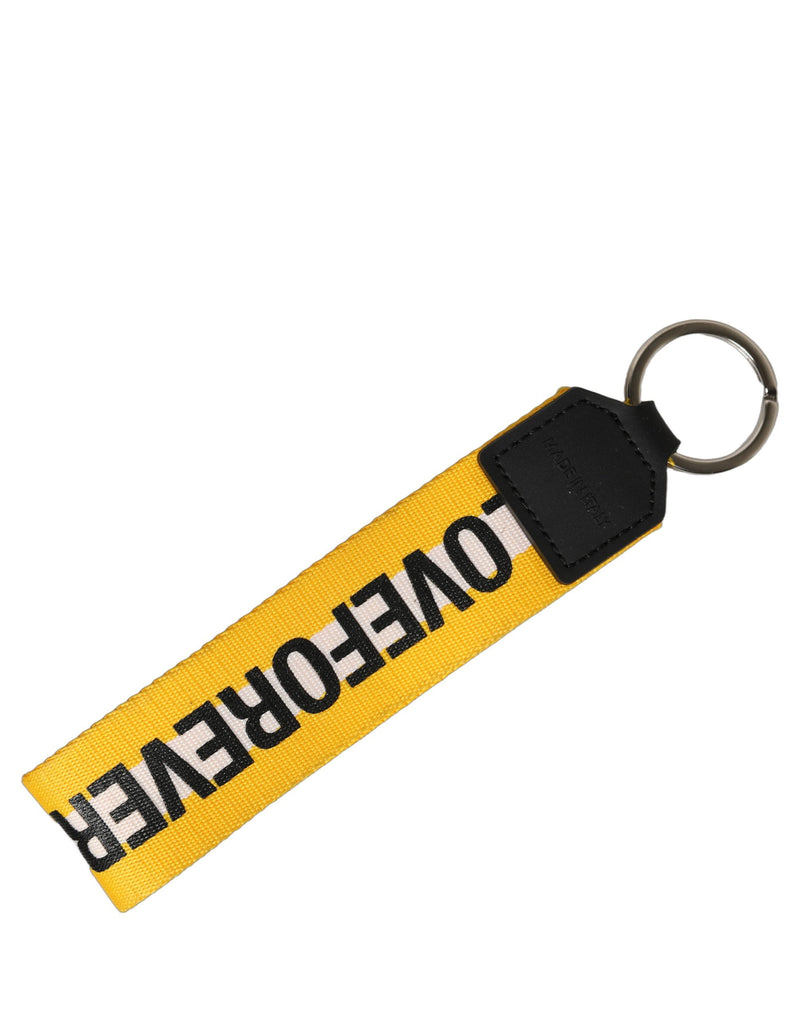 Porte-clés en laiton et polyester multicolore avec logo Dolce &amp; Gabbana