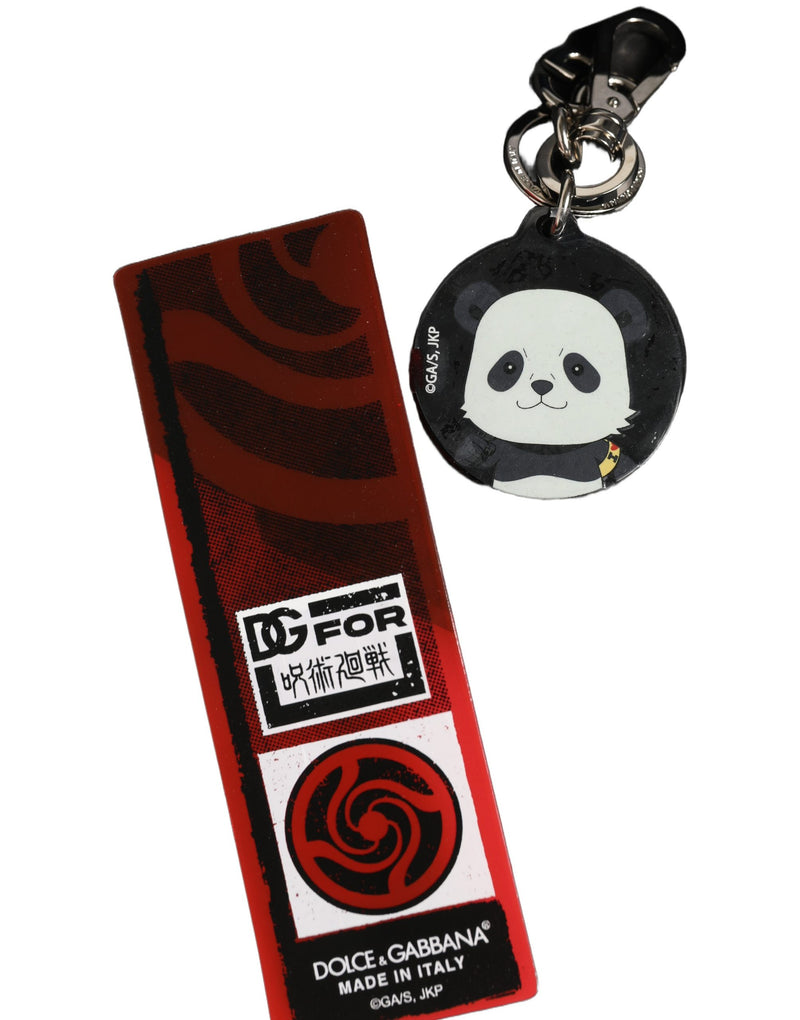 Porte-clés en métal Dolce & Gabbana noir Kaisen Panda Chibi