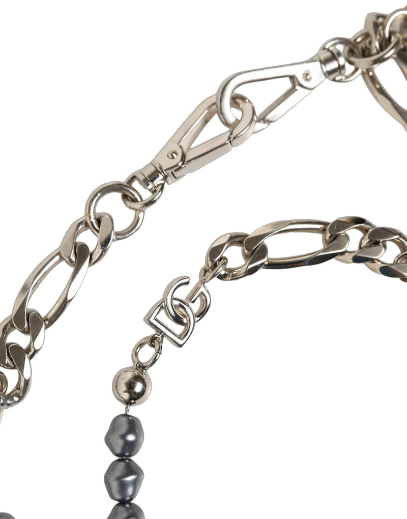 Collier Pendentif Signature DG Logo Chaîne Argentée Dolce & Gabbana