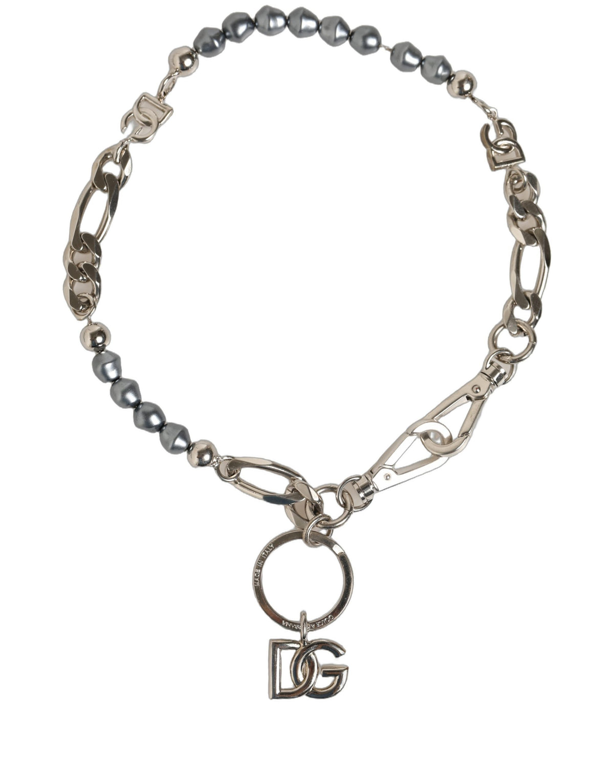 Collier Pendentif Signature DG Logo Chaîne Argentée Dolce & Gabbana