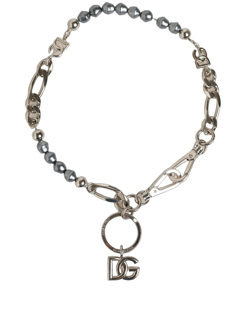 Collier Pendentif Signature DG Logo Chaîne Argentée Dolce & Gabbana