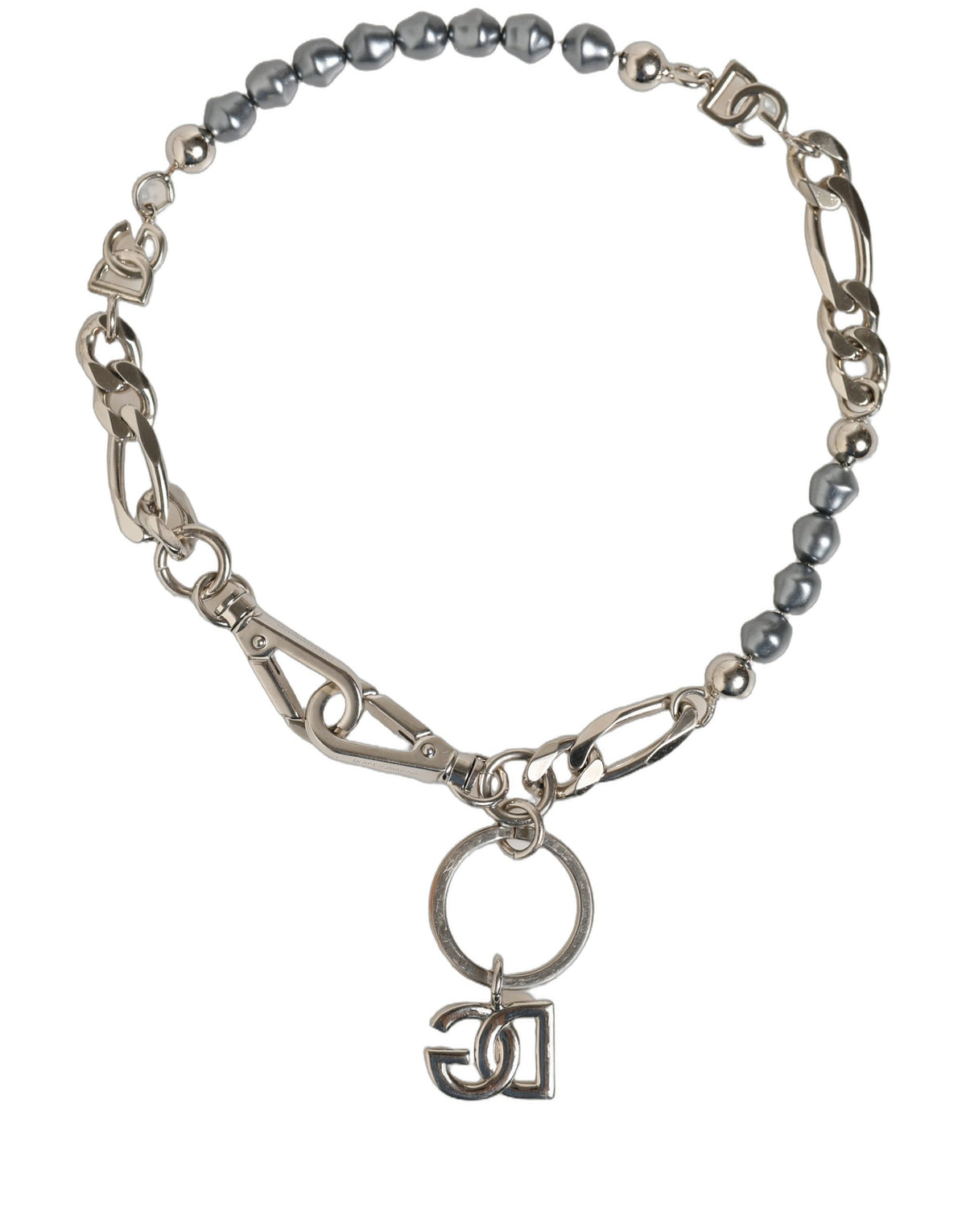 Collier Pendentif Signature DG Logo Chaîne Argentée Dolce & Gabbana