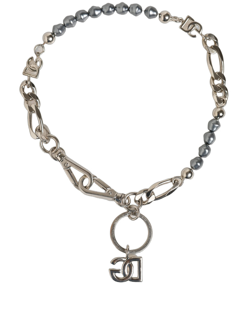 Collier Pendentif Signature DG Logo Chaîne Argentée Dolce & Gabbana