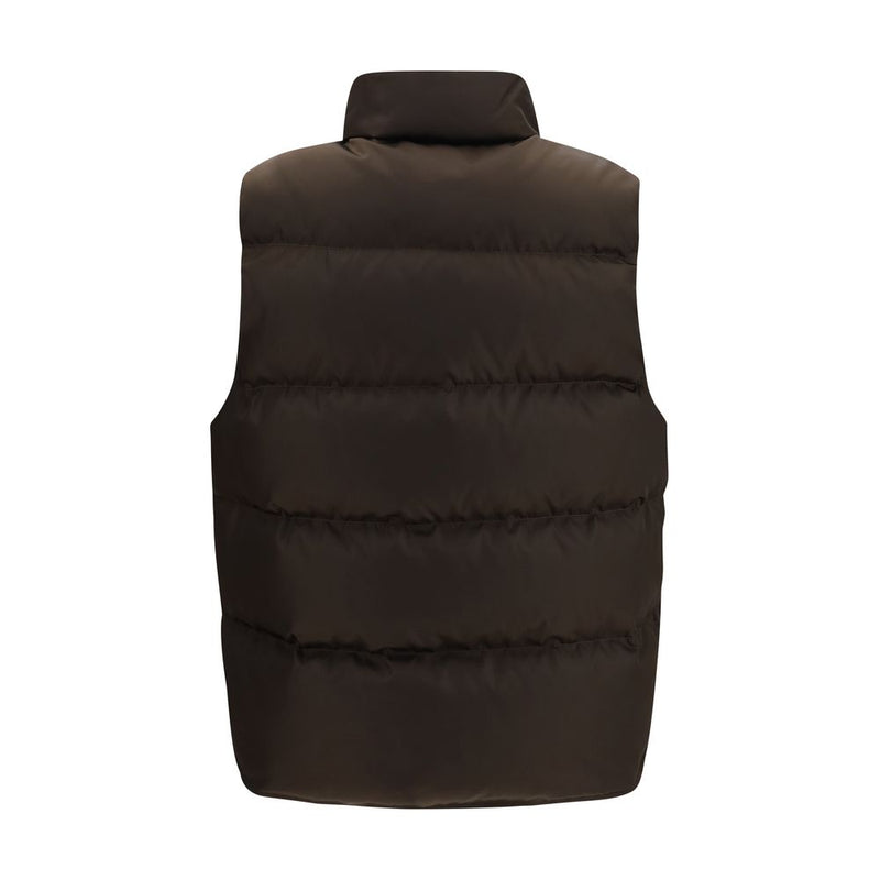 Doudoune sans manches Prada marron en duvet d'oie