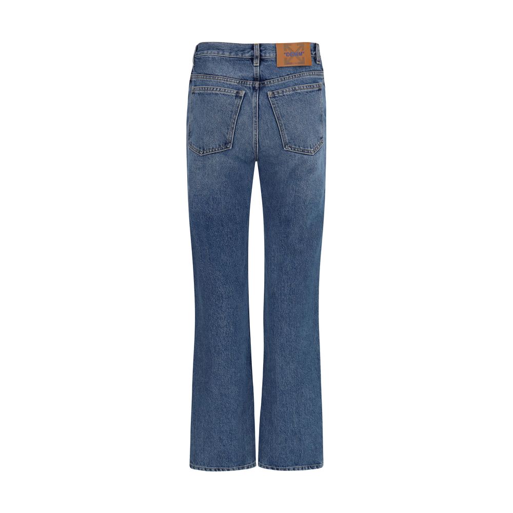 Jean droit Off-White en coton bleu