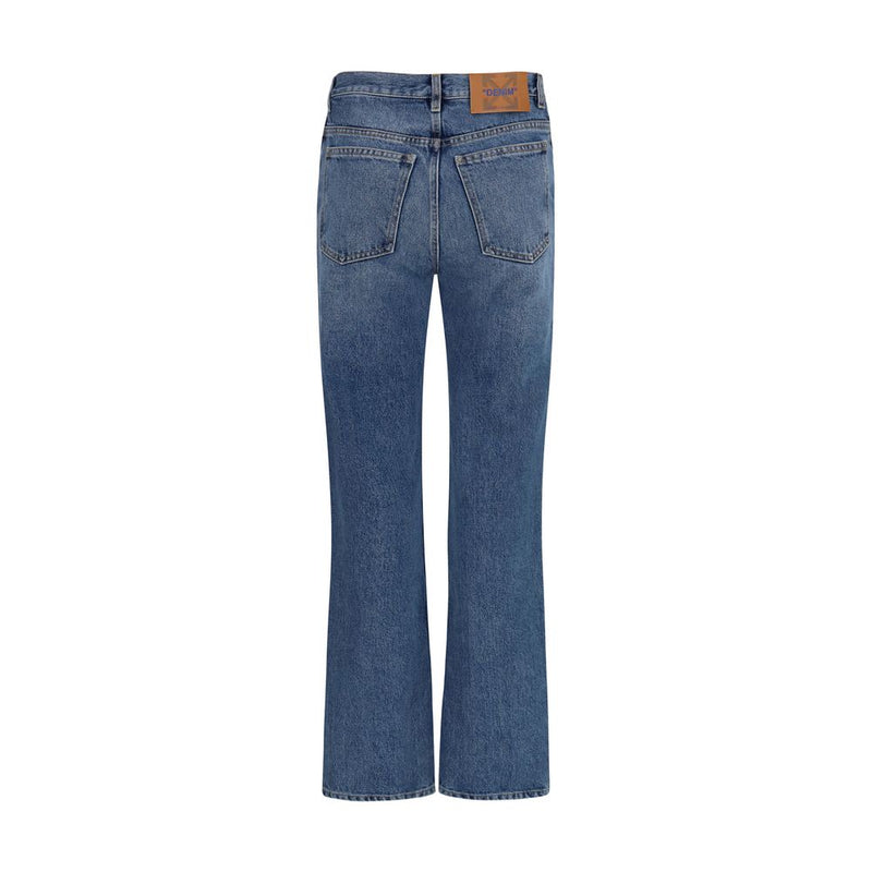 Jean droit Off-White en coton bleu