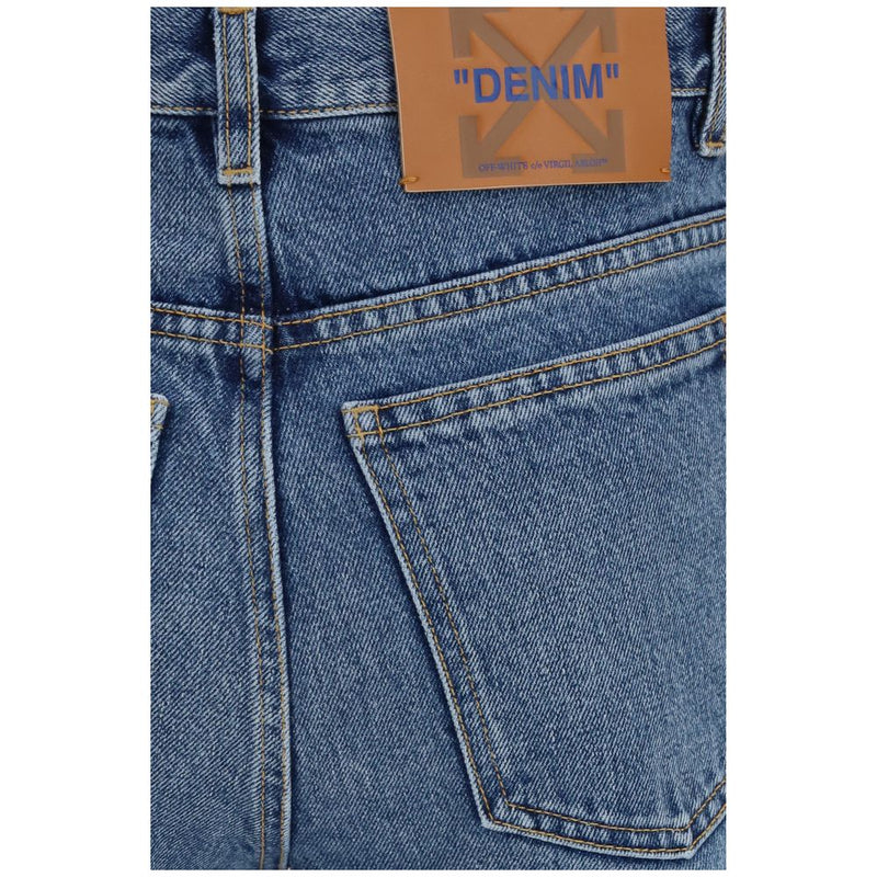 Jean droit Off-White en coton bleu