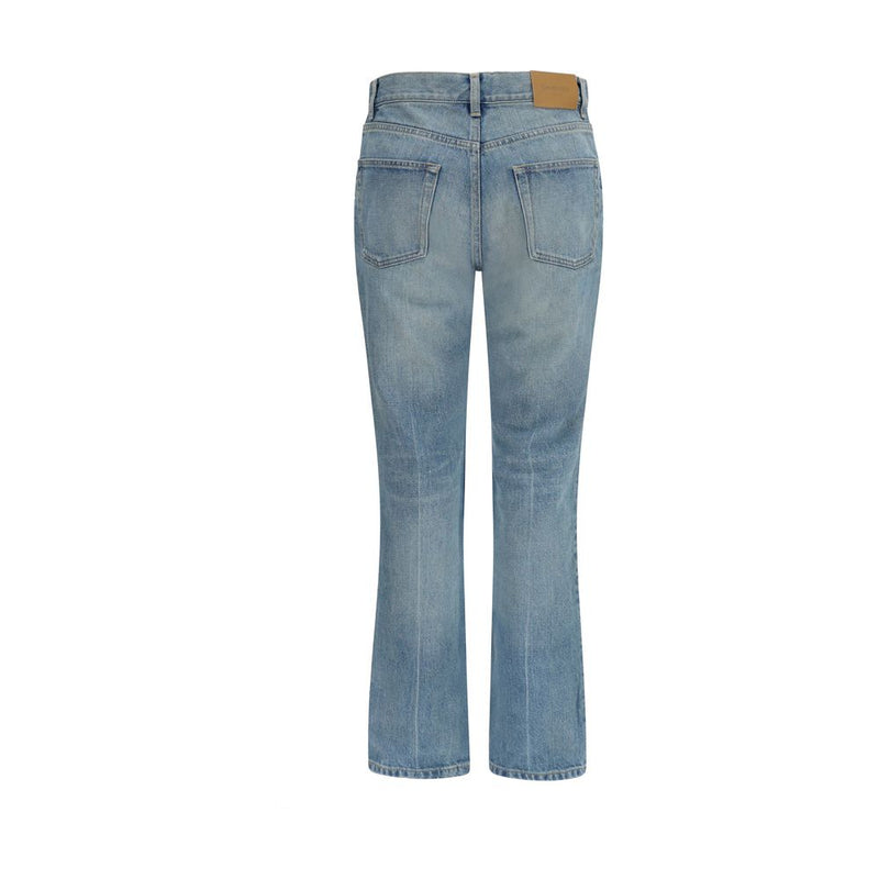 Jeans droit en coton bleu Saint Laurent