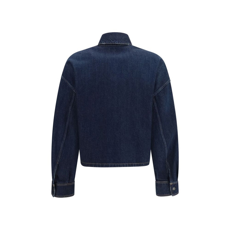 Veste en jean bleu en coton Prada