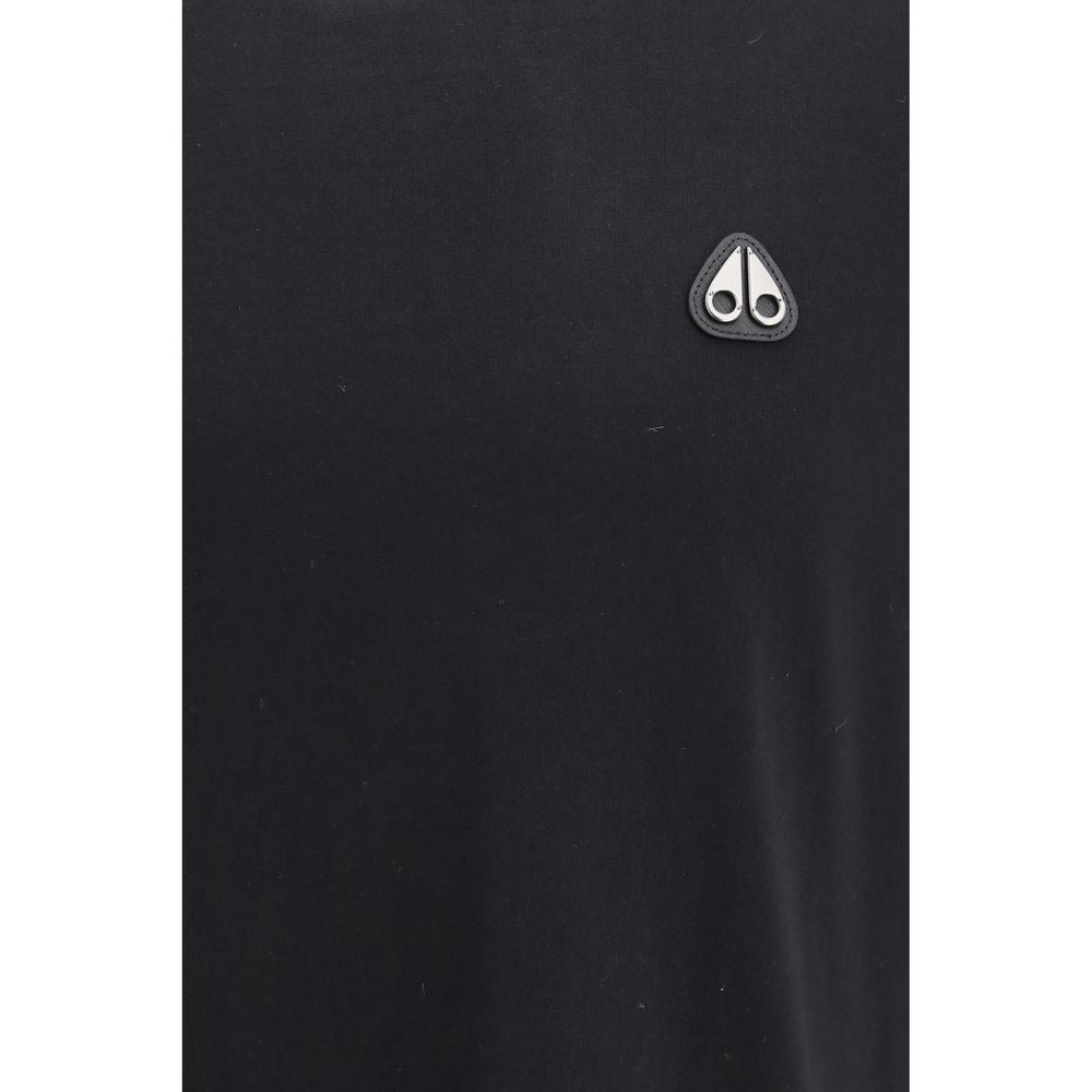 T-shirt en coton noir Moose Knuckles
