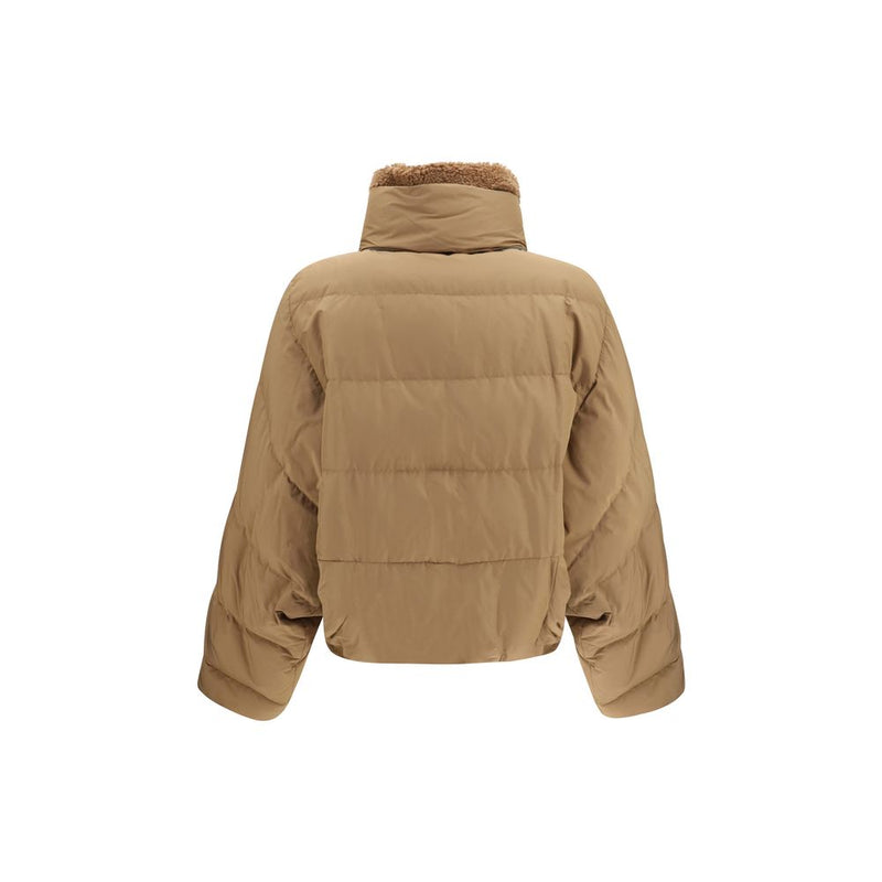 Doudoune longue Brunello Cucinelli beige en duvet d'oie