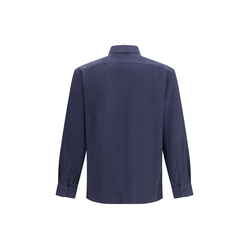 Chemise habillée en coton bleu Brunello Cucinelli
