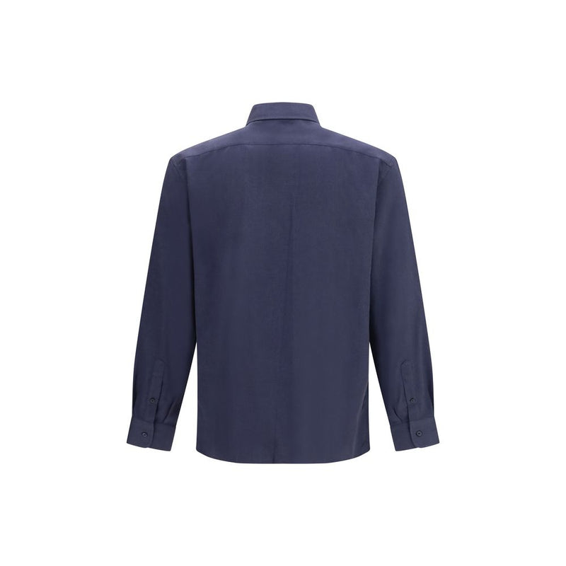 Chemise habillée en coton bleu Brunello Cucinelli