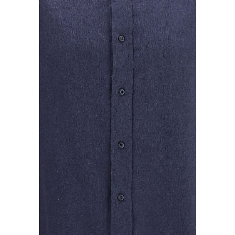 Chemise habillée en coton bleu Brunello Cucinelli