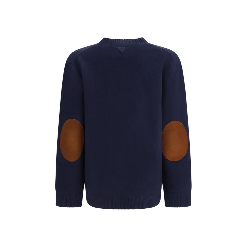 Sweat-shirt Prada en laine bleue Oves Aries
