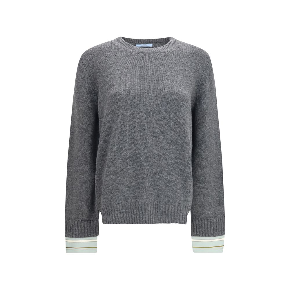 Sweat-shirt Prada en laine grise Oves Aries