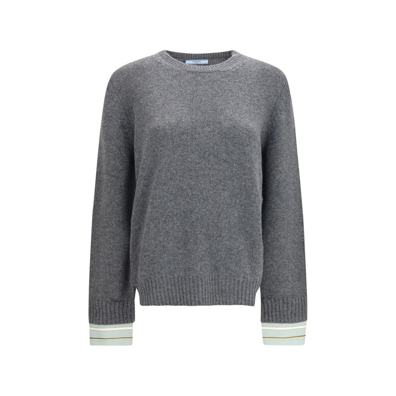 Sweat-shirt Prada en laine grise Oves Aries