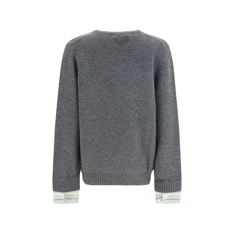 Sweat-shirt Prada en laine grise Oves Aries