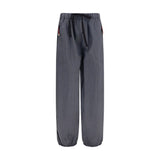Pantalon décontracté en laine grise Oves Aries Prada