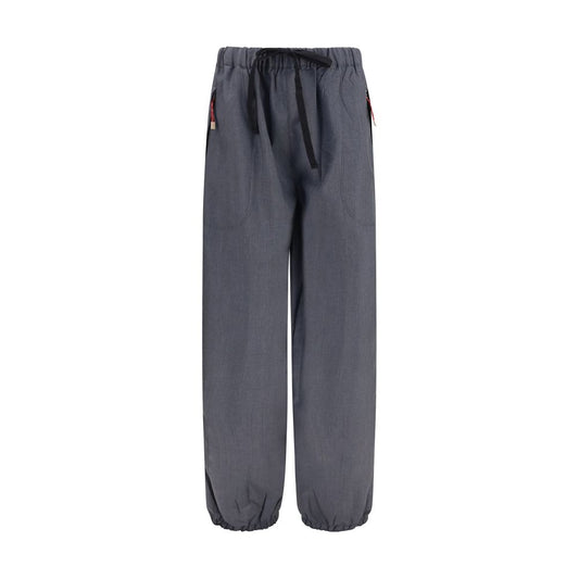 Pantalon décontracté en laine grise Oves Aries Prada