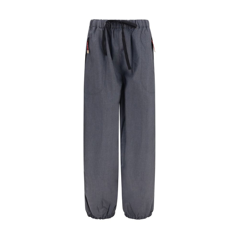 Pantalon décontracté en laine grise Oves Aries Prada