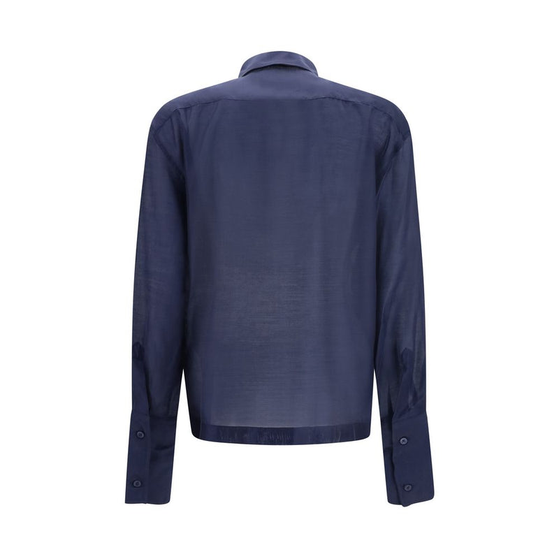 La chemise habillée la plus récente en laine bleue Oves Aries