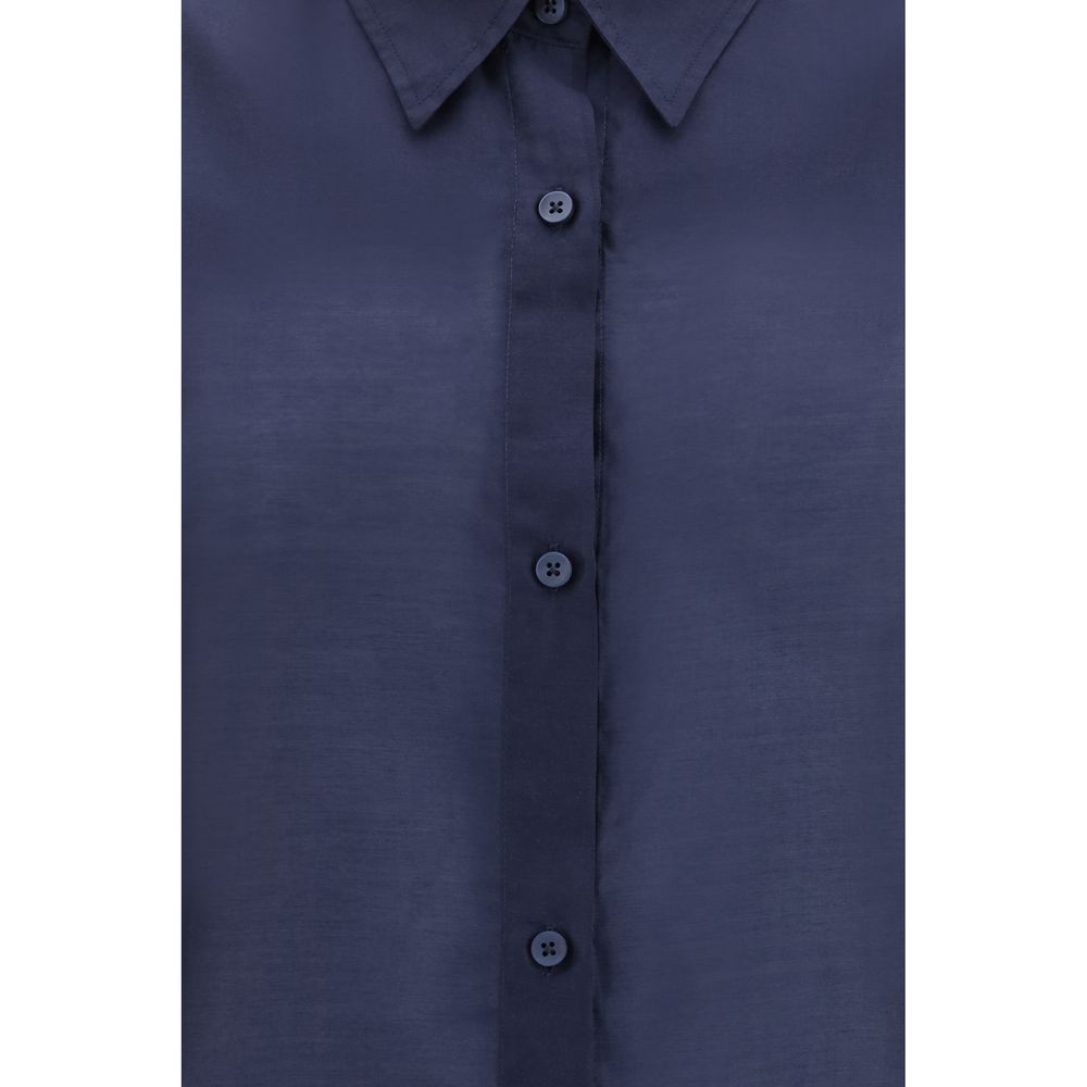 La chemise habillée la plus récente en laine bleue Oves Aries