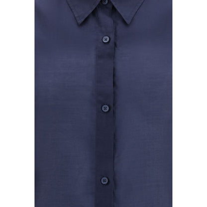 The Latest Blue Wool Oves Aries Dress Shirt